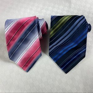 Bundle of two ties: Kenneth Cole Silk Mens Tie